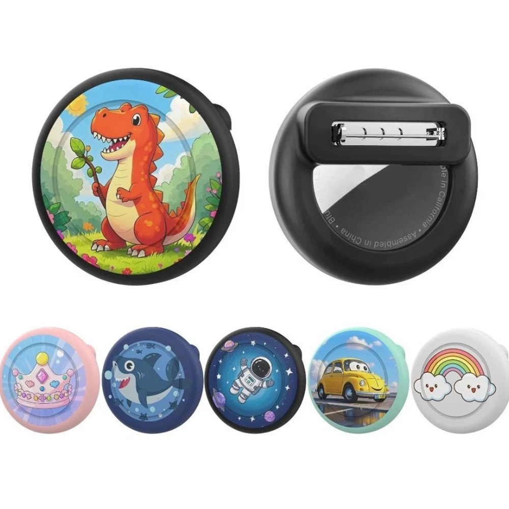 Silikon-Schutzhülle für AirTag mit unsichtbarem Pin für Kinder, Senioren und Kleidung – versteckter GPS-Tracker-Halter – Detail 6