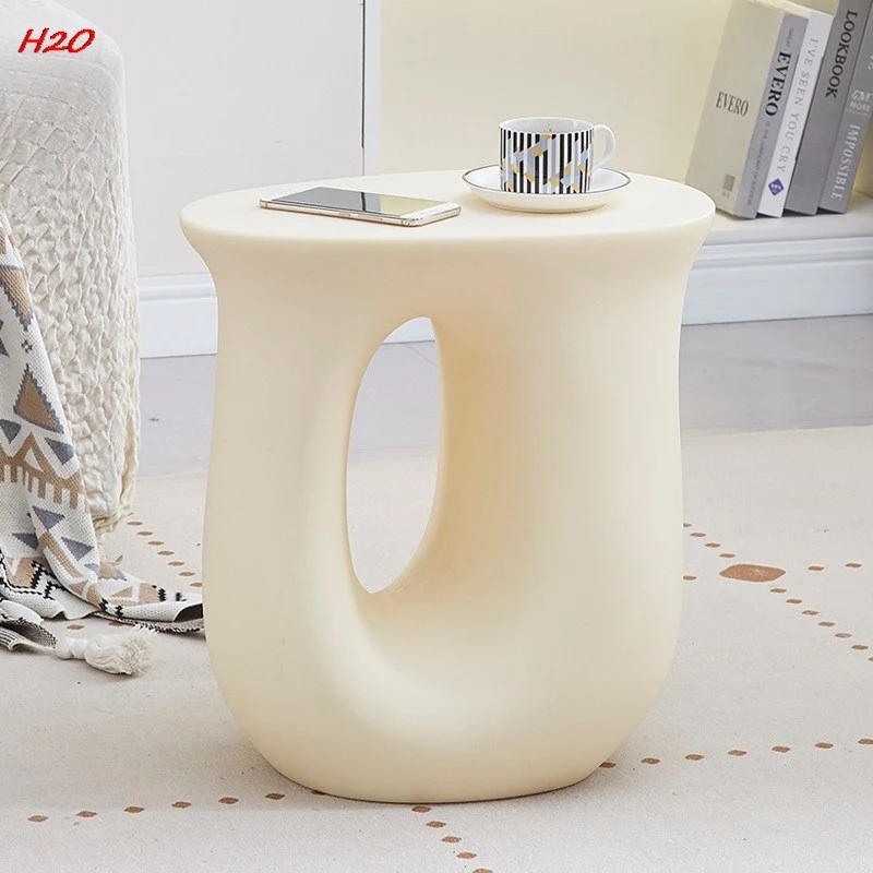 H2O Vento Creme Sala Mesa de Café Dopamina, Pequeno Sofá Lado, Creative U-Shaped Armazenamento Canto, Ins Designer