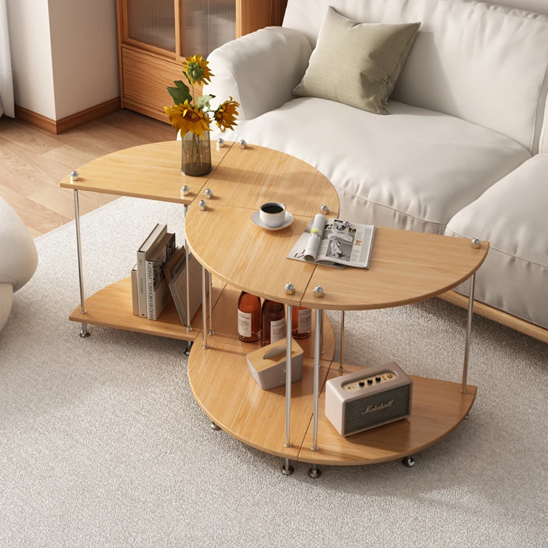 

Minimalist coffee table living room home 2025 new small apartment balcony creative table simple solid wood