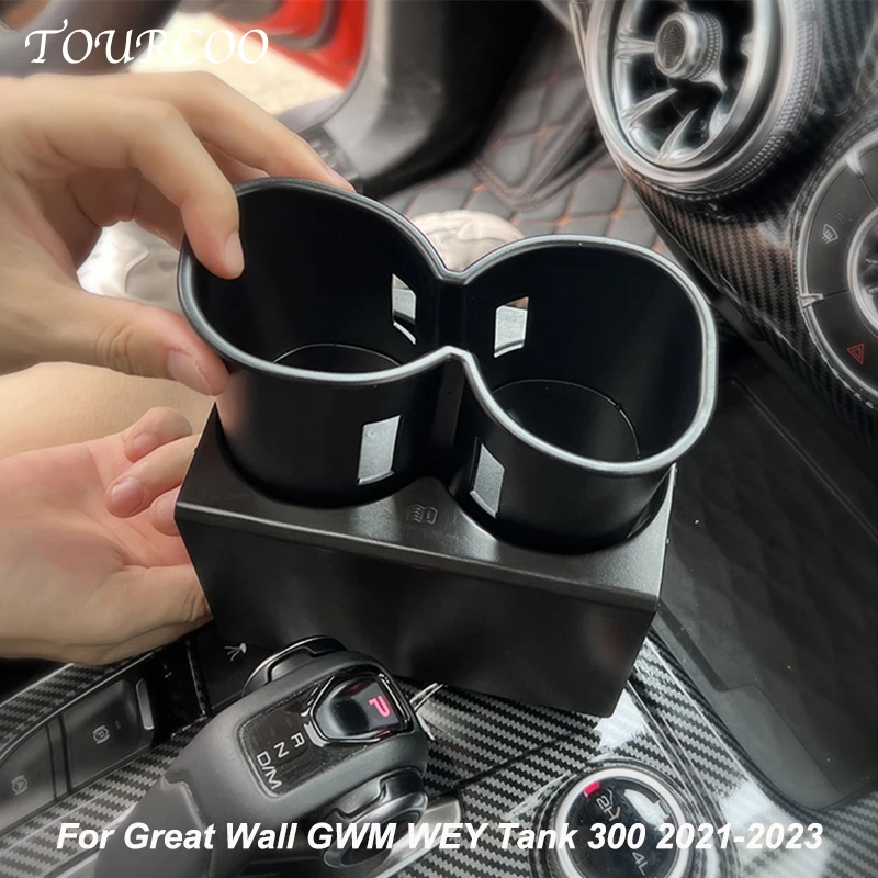 

For Great Wall GWM WEY Tank 300 2021-2023 Water Cup Holder Storage Box Non-toxic Tasteless Center Console Accessories