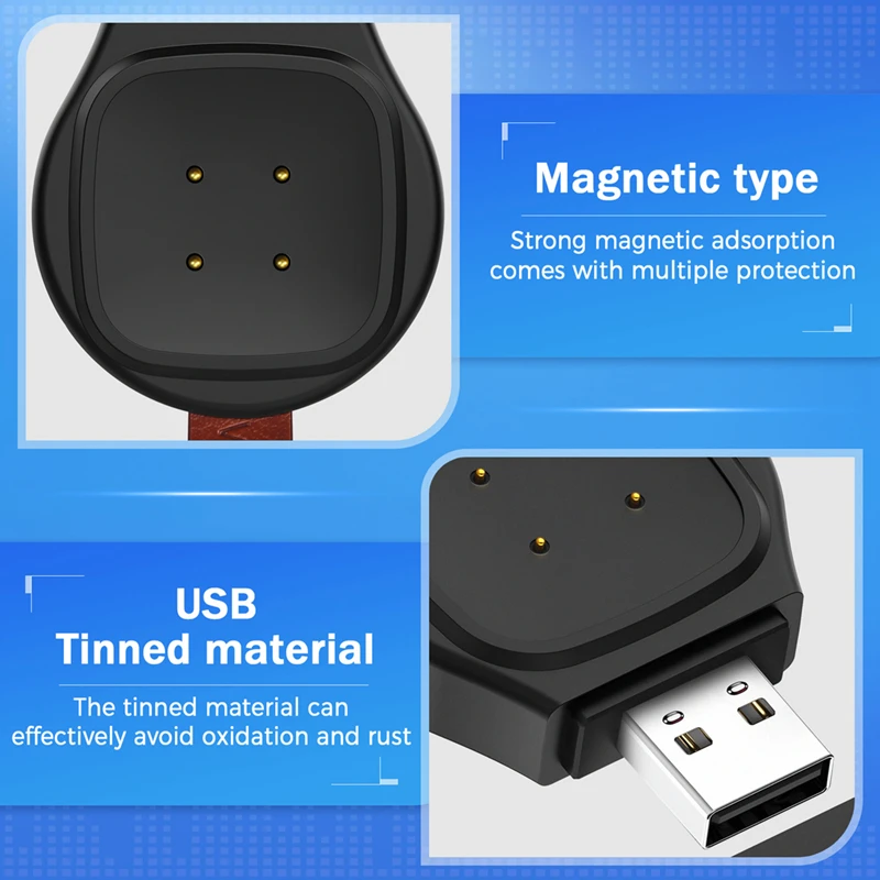 Charger For Fitbit Versa 3/Sense Watch Portable USB Interface Watch Charger