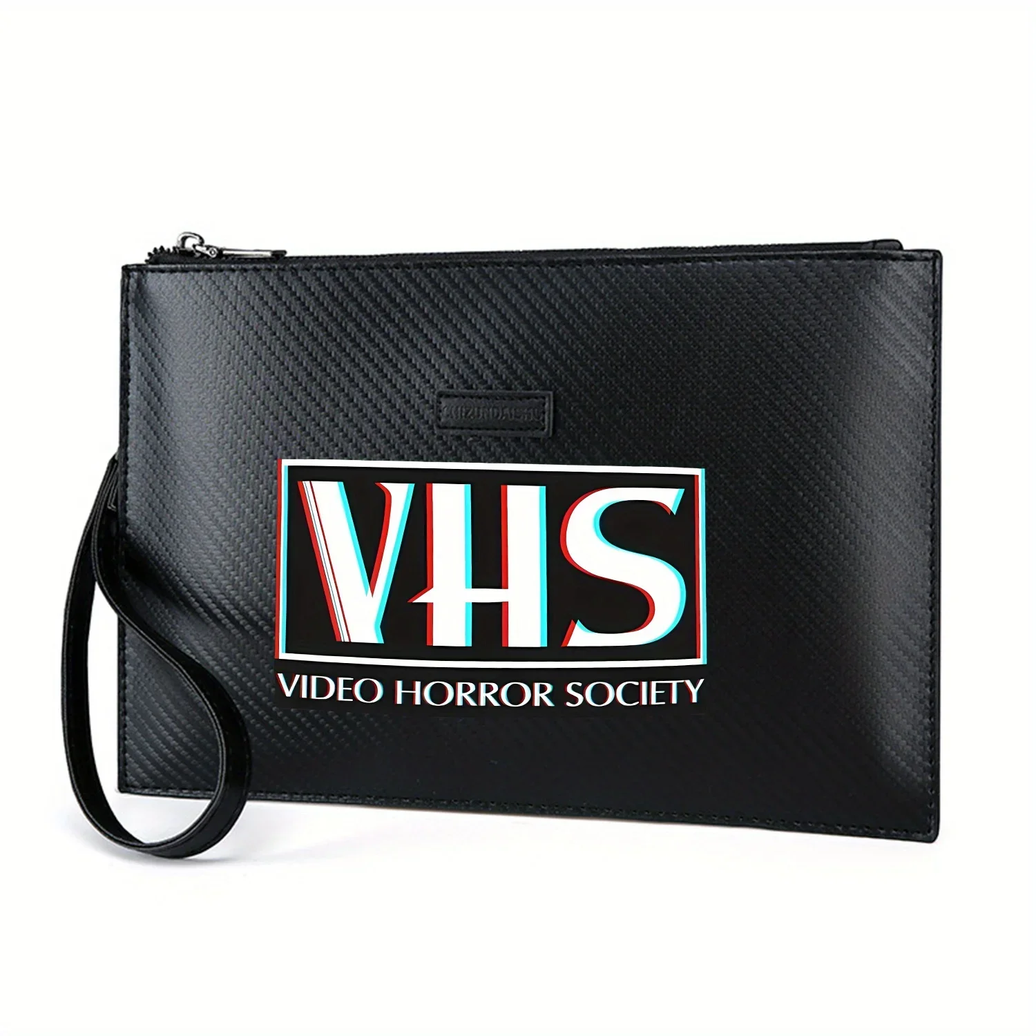 letras-vhs-logotipo-da-sociedade-de-terror-de-video-bolsa-masculina-elegante-impressa-em-pu-elegante-e-pratica-para-transporte-diario