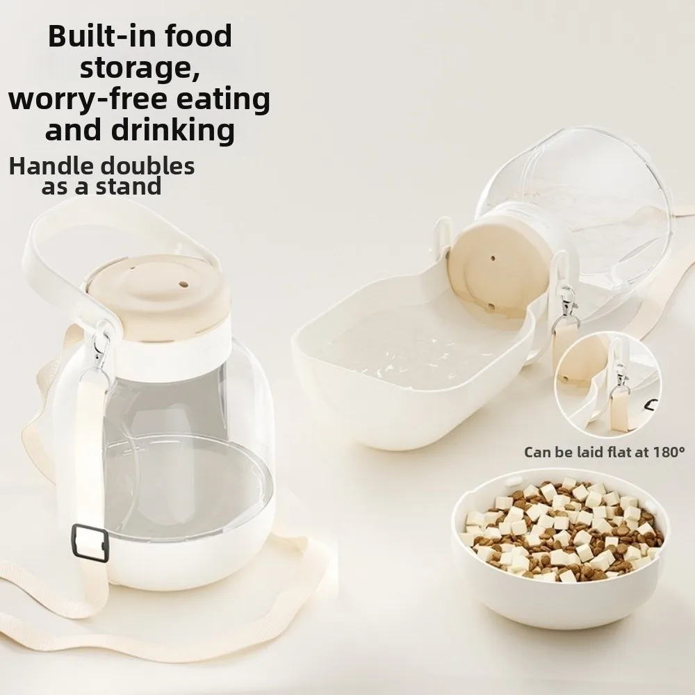 

2 in 1 Design Dog Water Bottle Large Capacity Drinking Feeder Pet Drinking Bottle Plastic with Food Containe Dog Outing Kettle