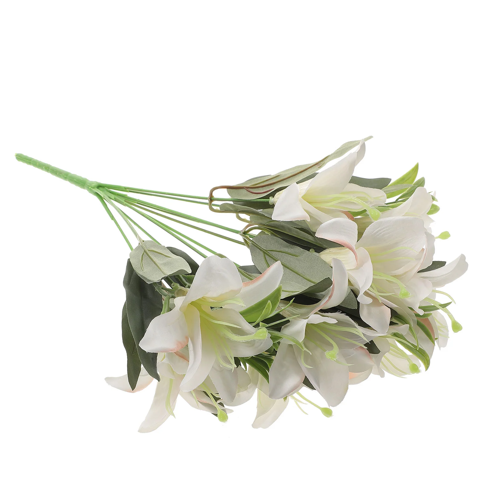 

Silk Fabric Bouquet Decoration Wedding Party Fake Lily Decorative Lily Bouquet Ornamental Flower Decor Ornament