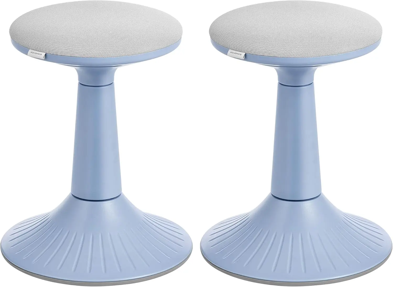 Stool Chairs, Flexible Seating for Kids Ages 8-12 in Classroom and Home, Set of 2, Foam and Anti-Slip Base, 18.1