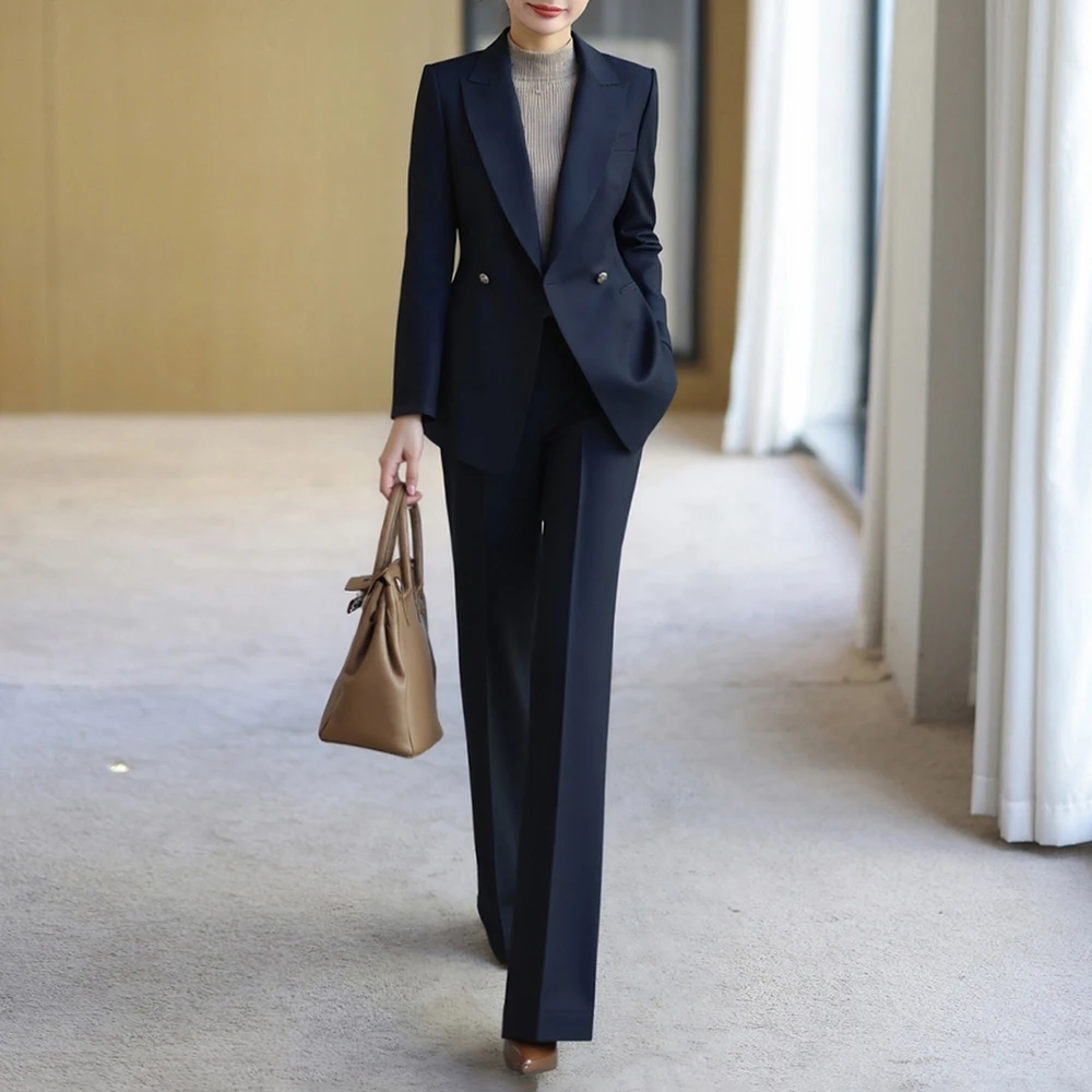 Luxury Customized Women Suits Set Slim Fit Fashion Commuting Style Formal Attire Elegant High-End Workplace Two-Piece Blazer