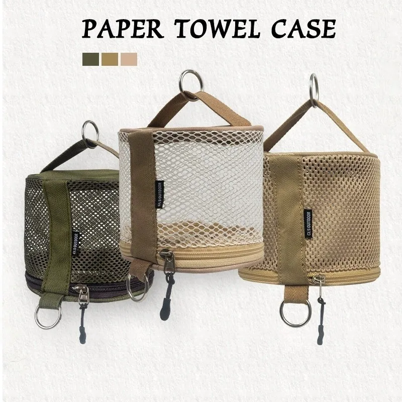 

Waterproof Hanging Tissue Dispenser: Portable Polyester Toilet Roll Storage Case – Indoor Outdoor Paper Holder Organizer