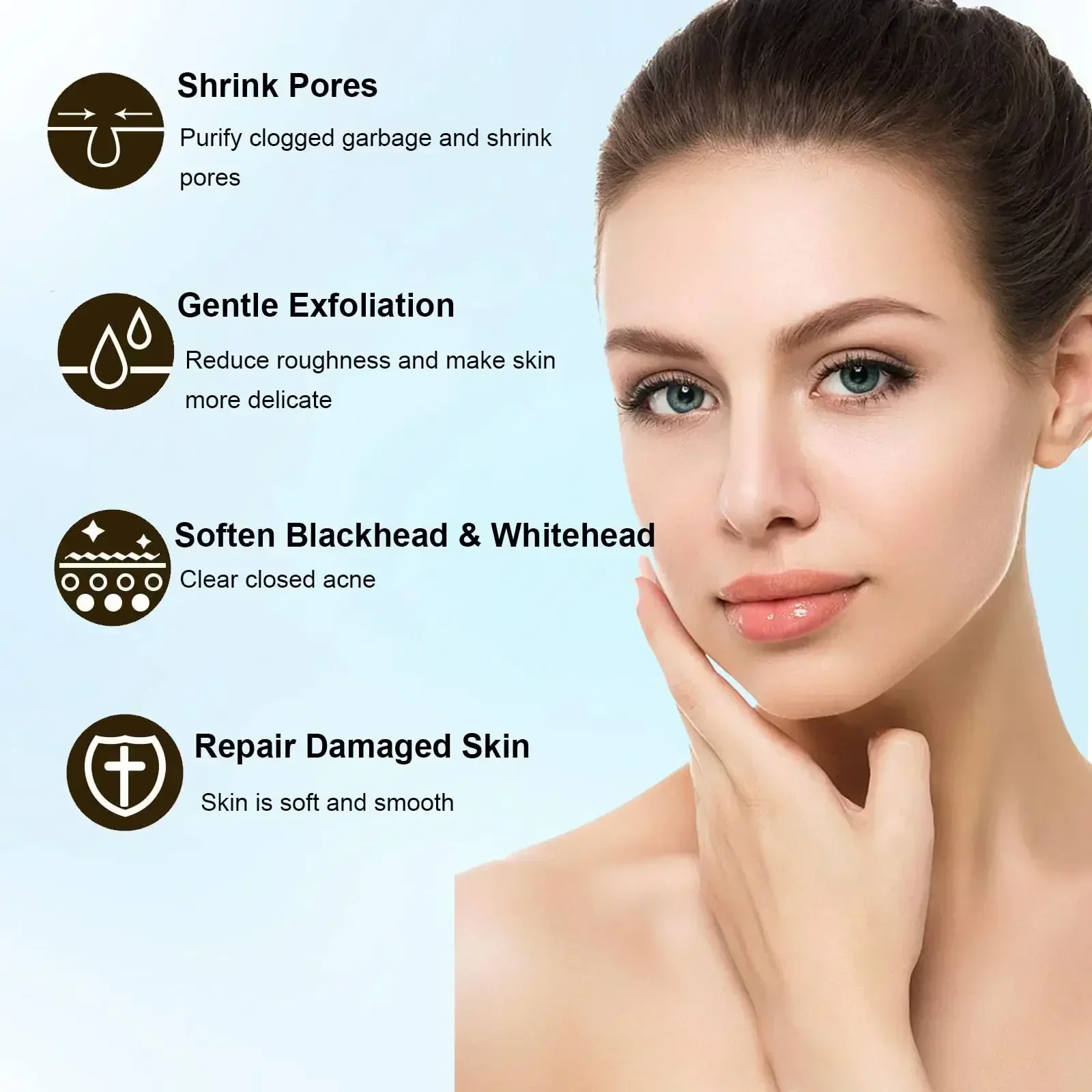 Shrinking Pores Facial Serum Removing Large Pores Moisturizing Essence Liquid Repair Firm Face Beauty Skin Care