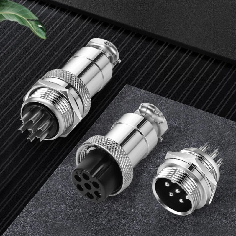 4pcs GX12 G16 G20 Aviation Connector, 2/3/4/5/6 Pin Male Female Panel Mount Socket RS765 Cable Connector