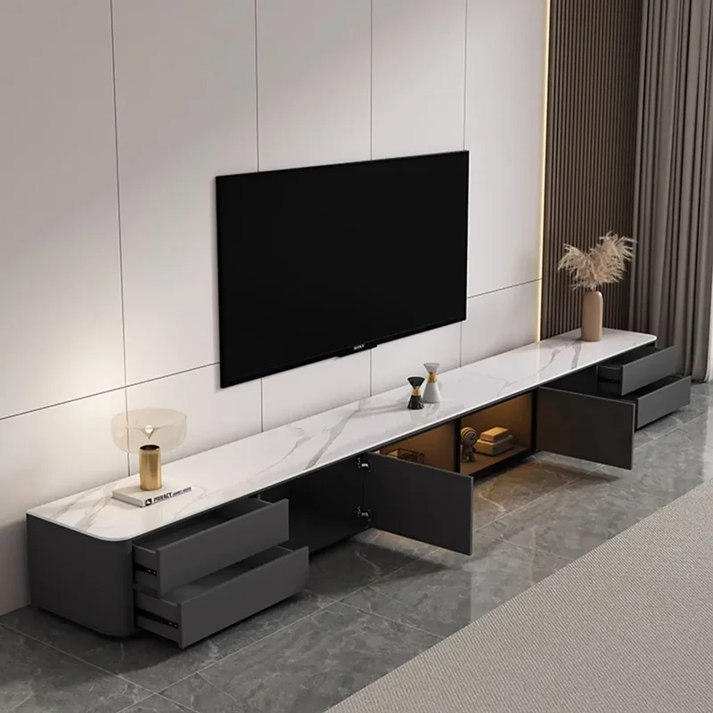 Storage Light TV Cabinet Coffee Table Combination Simple Modern TV Cabinet Living Room Muebles Para Tv Chinese Style Furniture