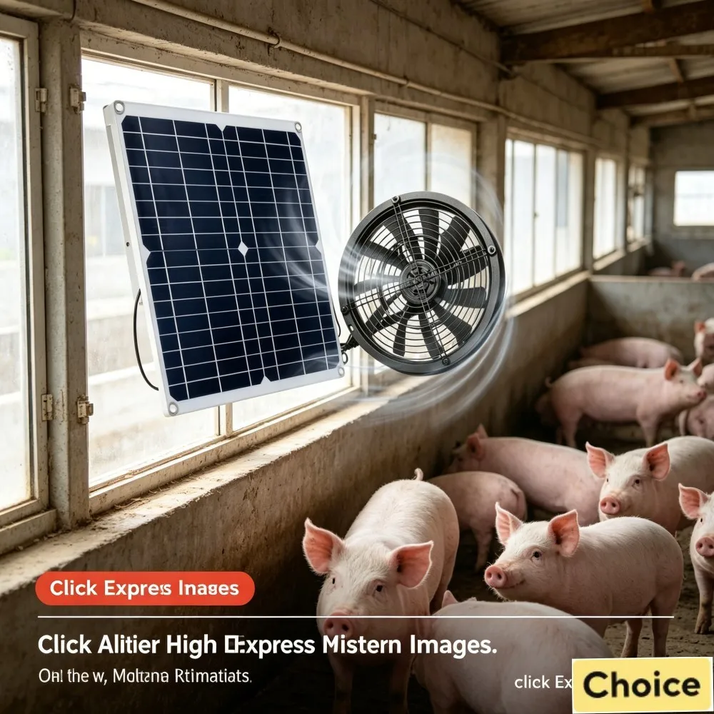 

15-25W Firm Frame Solar Exhaust Fan Kit Shockproof Vent for Outdoor Farm Animal House Travel Car Shed