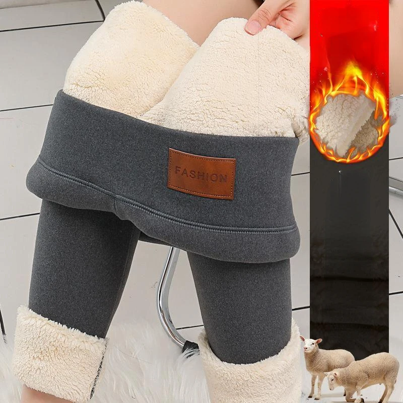 

Women's Winter Leggings Thermal Velvet Cotton Slim Tights Fleece Pant Black Stretch Gray Thicken Warm for Women E705