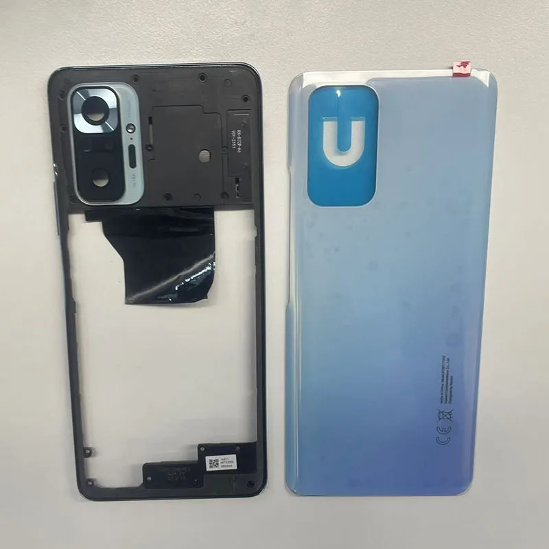 Full Housing For Redmi Note 10 Pro 4G M2101K6G Middle Frame Cover Battery Back Cover Rear  Cover With Camera Lens image 3
