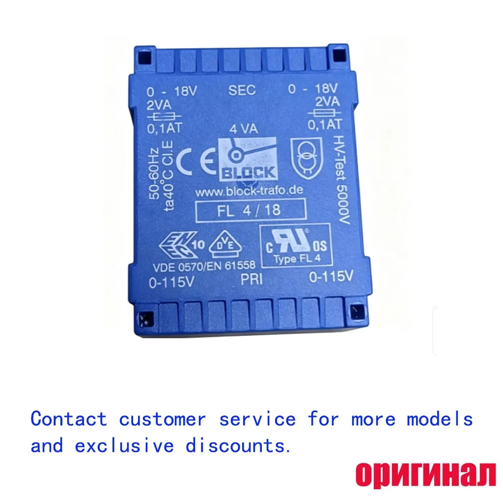 FL4/18 BLOCK PCB Encapsulated Transformer,4VA,2x115V to 2x18V,Isolation Transformer