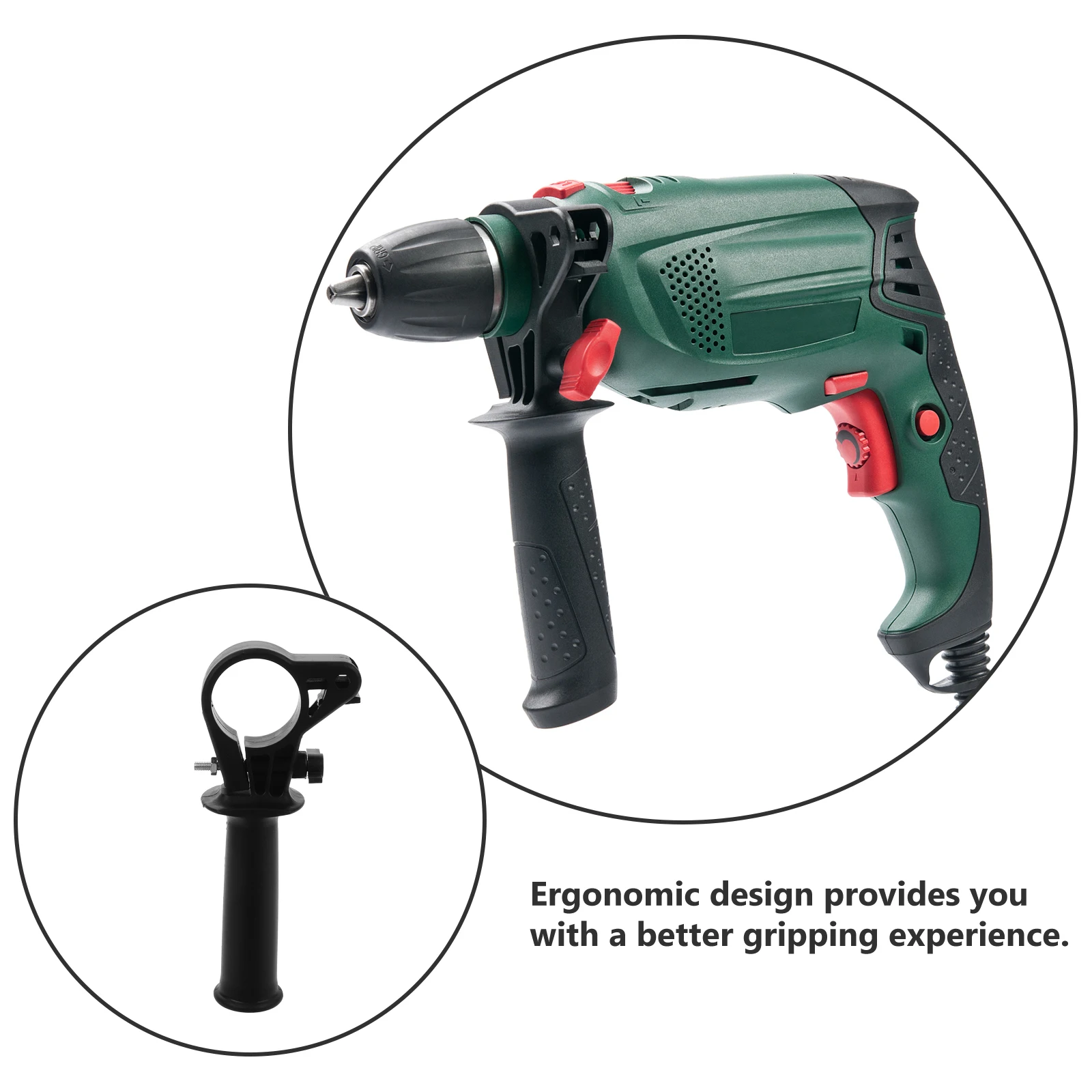 

Electric Hammer Front Handle Auxiliary Drill Parts Grinder Bit Tool Cordless 13T Impact Handles Electrician Replacement Stable