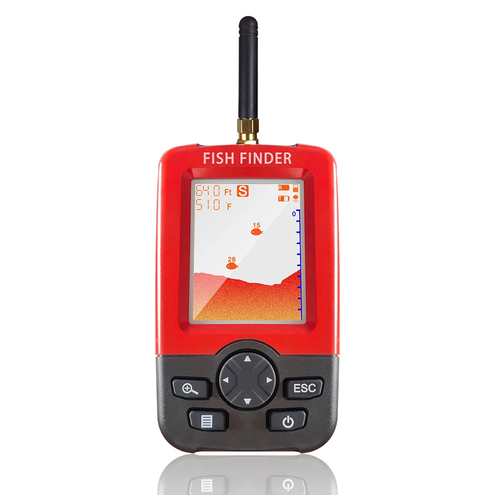 FindFish جهاز كشف الأسماك اللاسلكي المحمول XJ01 Sonar Fishing Echo Sounder Detector - ملحقات الصيد