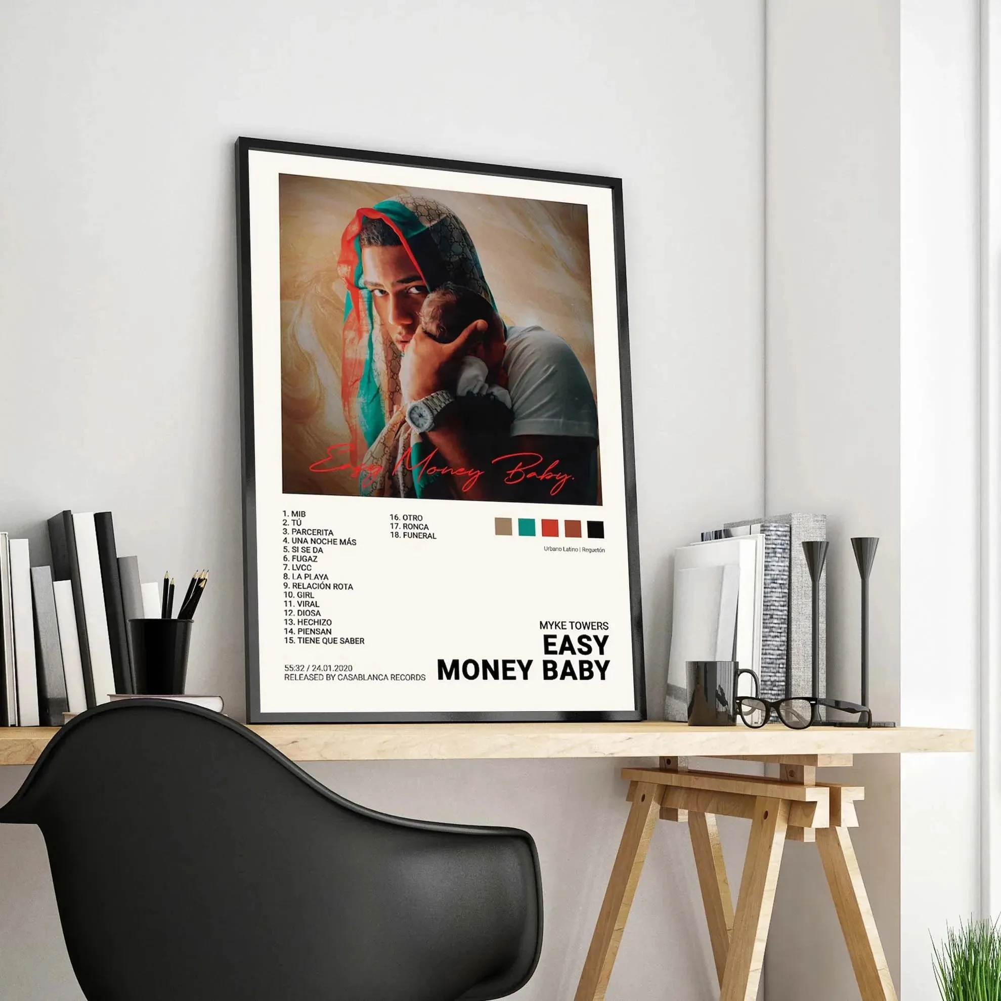 Nordic Pop Rapper Quevedo Mora Feid Eladio Carrion Rauw Music Album Poster Print Canvas Painting Wall Art Living Room Home Decor