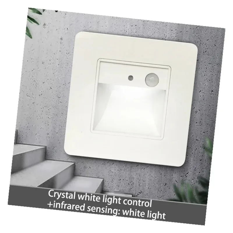 Lampada per gradini per scale luce per piedi incorporata rilevamento del corpo umano Led corridoio per uso domestico piccola lampada di rilevamento