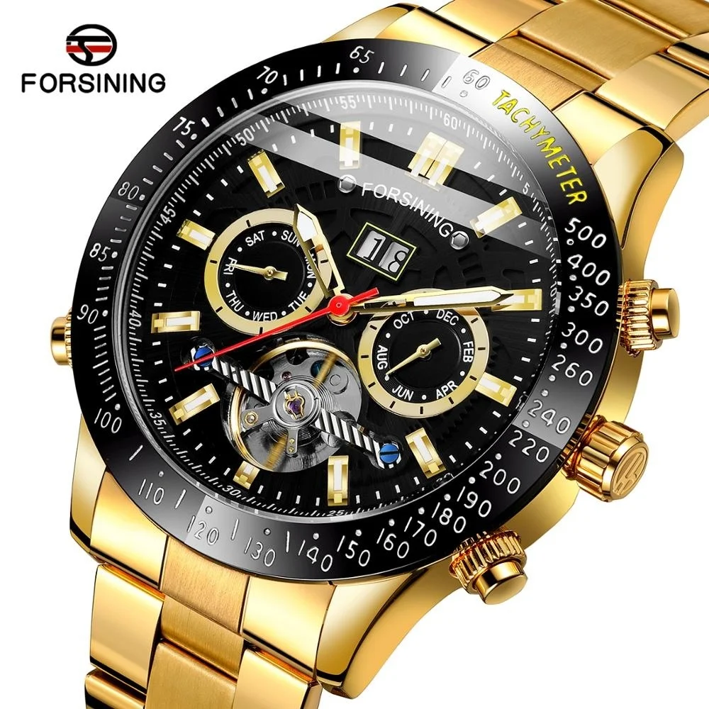 FORSINING 332G Luxury Brand Series Men\'s Watch Professional Aviation Week Business Automatic Date Sports Watches Surprise Price