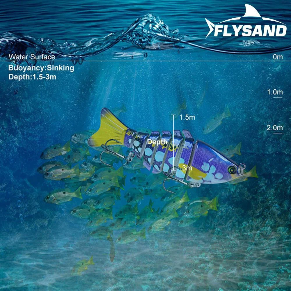 10cm 15 5g 6 Segment Multi Jointed Swimbait Fishing Lure Lifelike Wobble Crankbait Fish Lure Tackle Soft Bait for Fishing