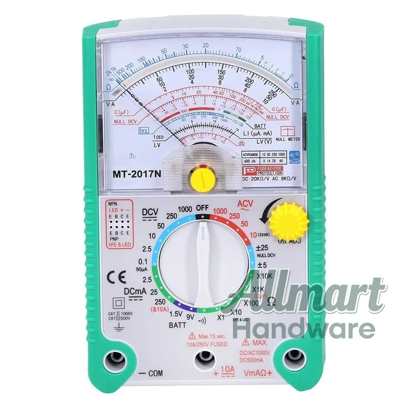 MT-2017N pointer multimeter 24/26 gear high-precision mechanical multimeter professional anti misoperation multimeter