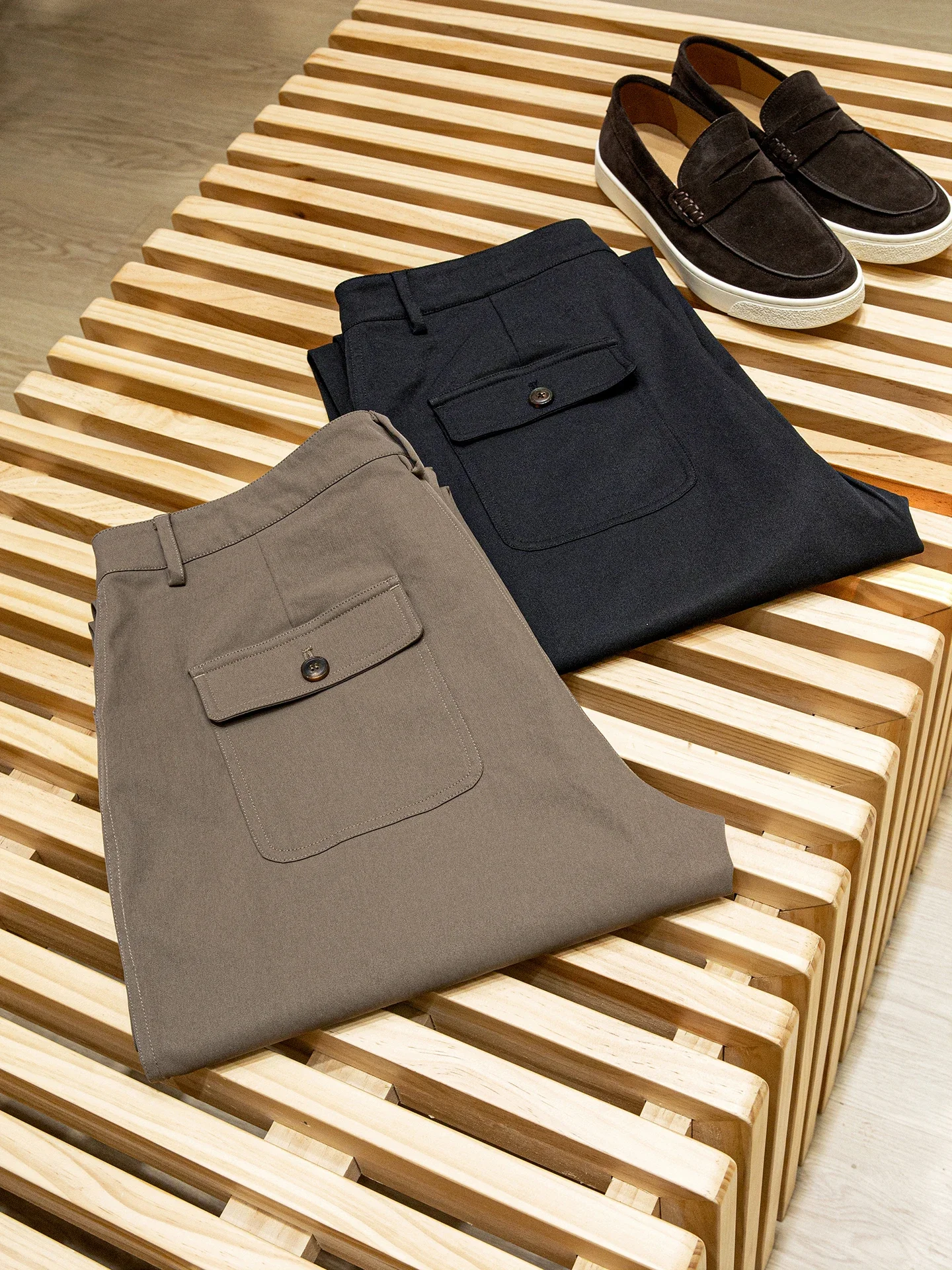 بنطال كاجوال مستقيم للرجال من القماش الوظيفي PR #5