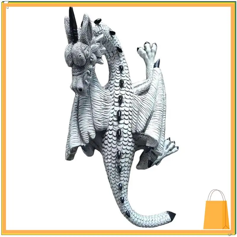 L53A-الطائر التنين رئيس والذيل يتأرجح حديقة قلادة حديقة ديكور المنزل الحلي الراتنج الحرف