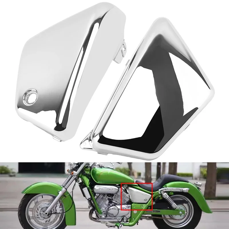 

For Honda Magna VF 250 1995 1996 1997-2006 Motorcycle Accessories Chrome Battery Side Fairing Covers Protective Cap ABS Plastic