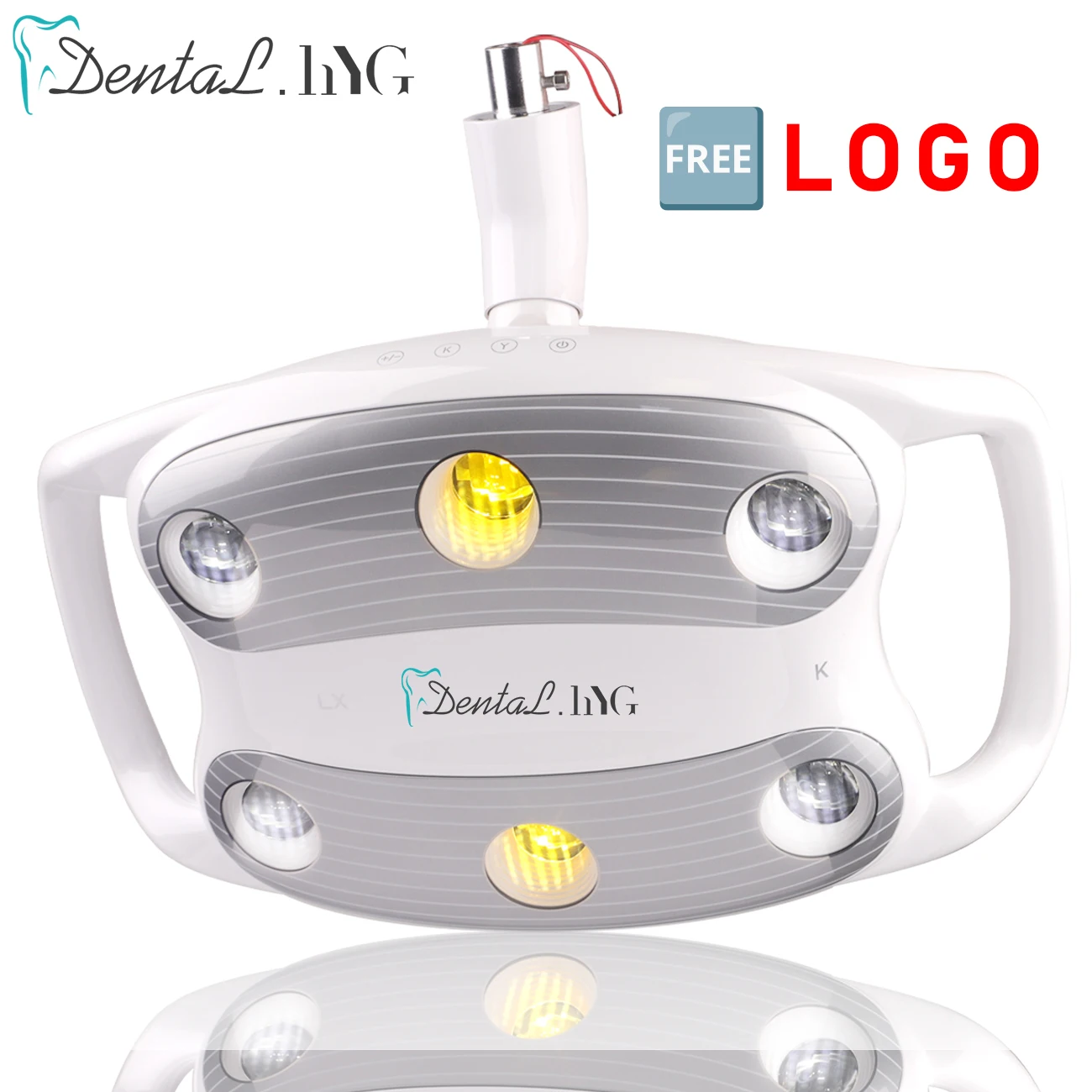 

6 Bulbs Dental LED Light Oral Lamp Two Colors of Oral Lights Spotlight with 22mm to 26mm Adapter Ring Dental Chair Unit