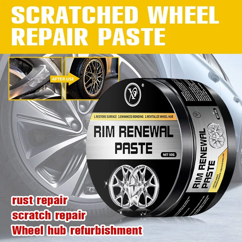 50g Automobile‑wheel‑hub Scratch‑care Paste Restorative Ointment for Rim Abrasion Oxidation Scrapes Practical Vehicular