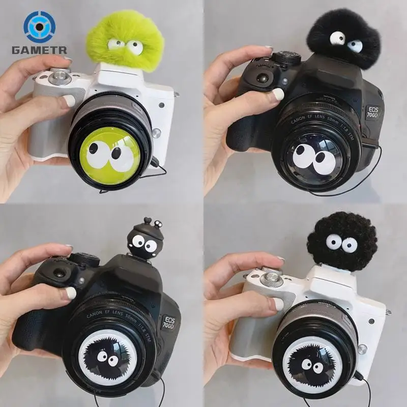 Cute Cartoon Camera Protection Cover, Hot Shoe Cap, Dustproof, Boneca de pelúcia, SLR, Acessórios, 1Pc