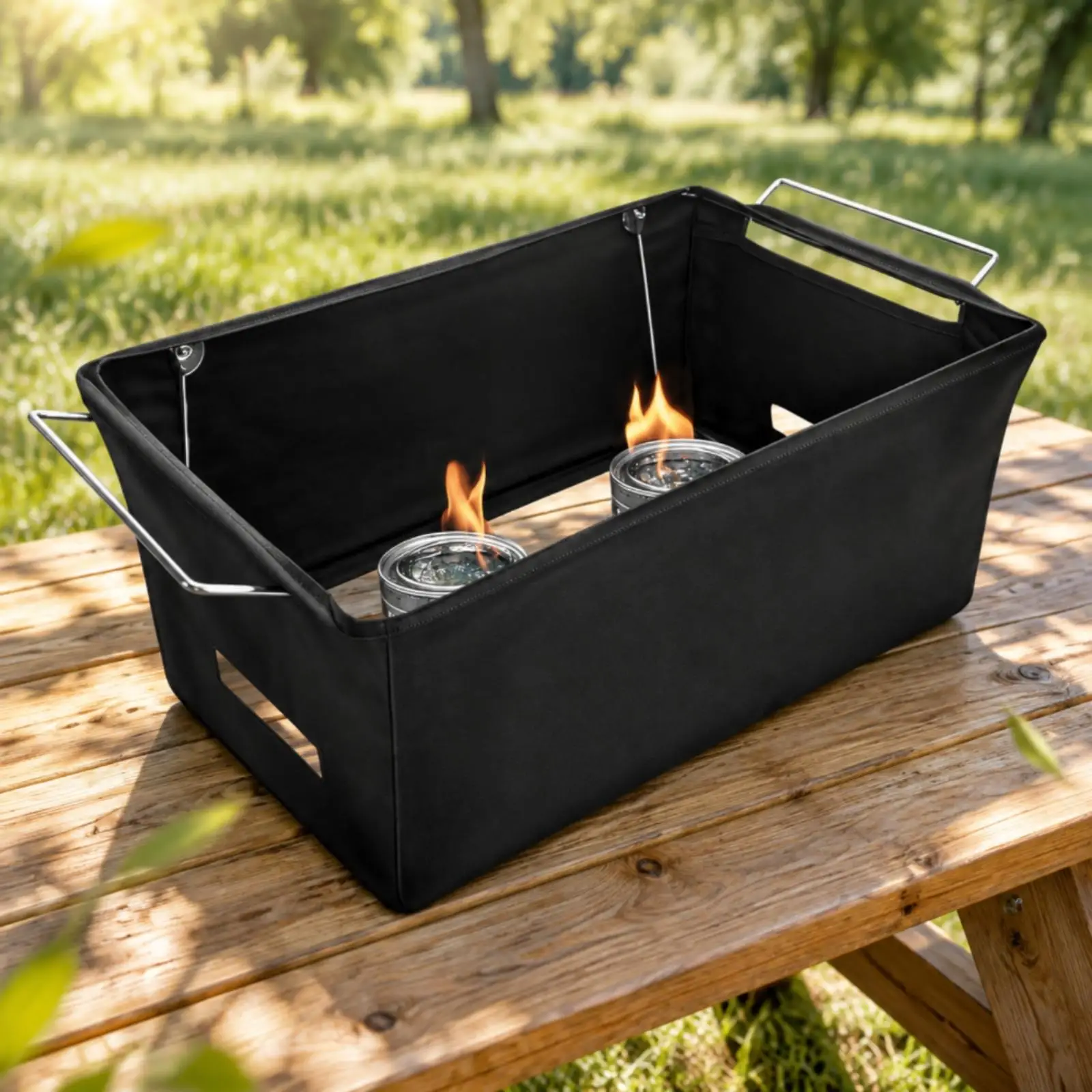 Portable Wind Screen for Outdoor Stove Chafing Stand Shield with Hand Openings Lightweight Camping Gear