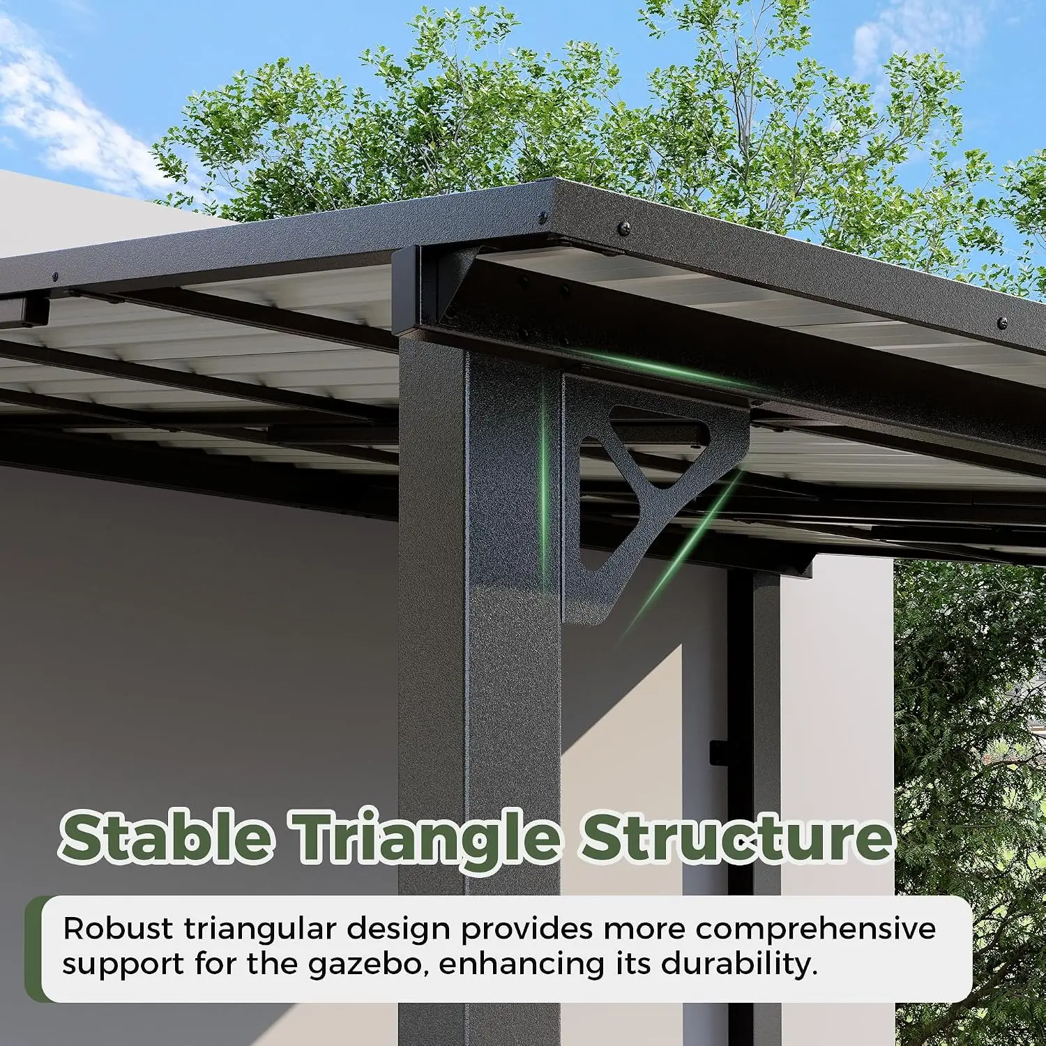 10'x10' Hardtop Lean to Gazebo, Customized view 5