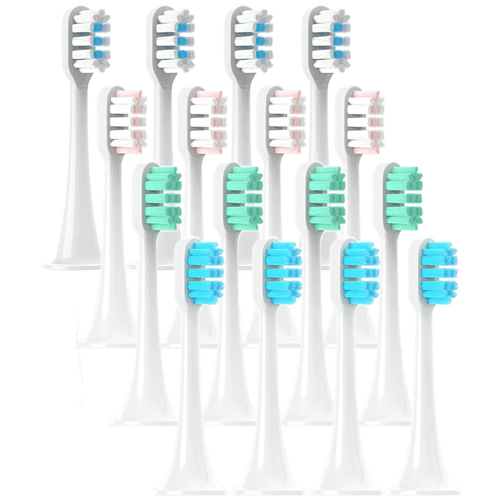 12pcs החלפת מברשת ראשים עבור xiaomi mijia t300/t500/700 ברושים חשמליים-זיפים רכים, ארוזים ארוזים