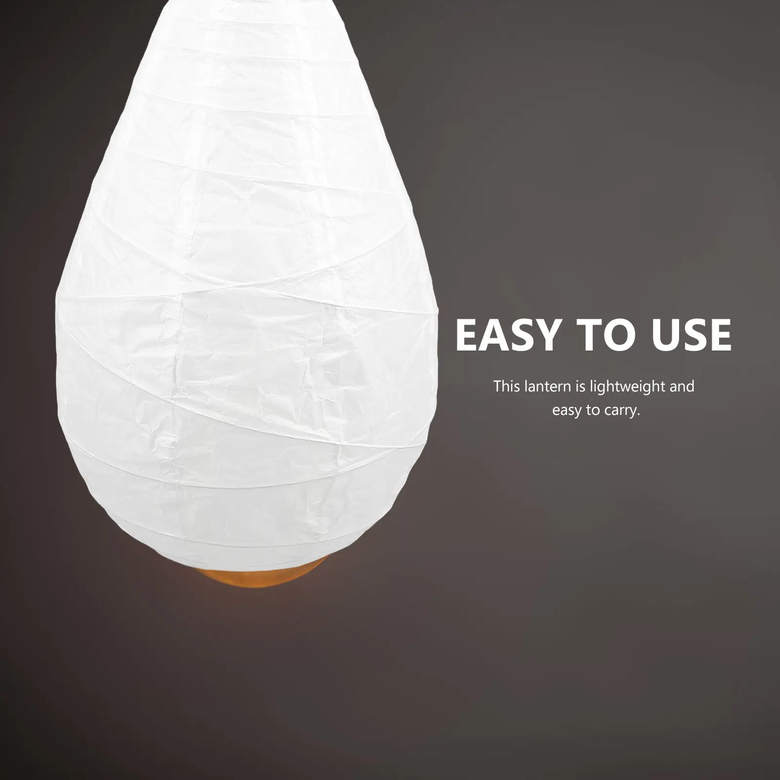 Minimalist White Paper Lantern with Teardrop Design Hanging Lamp Shade for Cozy Ambiance Festive Christmas Valentine Decor Light view 5