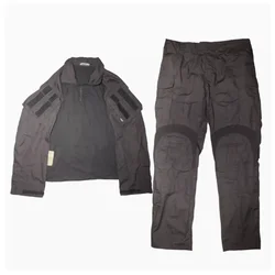 TACTICAL TOM GEN3 Black Training Tactical Frog Skin G3 Battle Frog Suit Long sleeved+long pants combat Hunting Clothes 