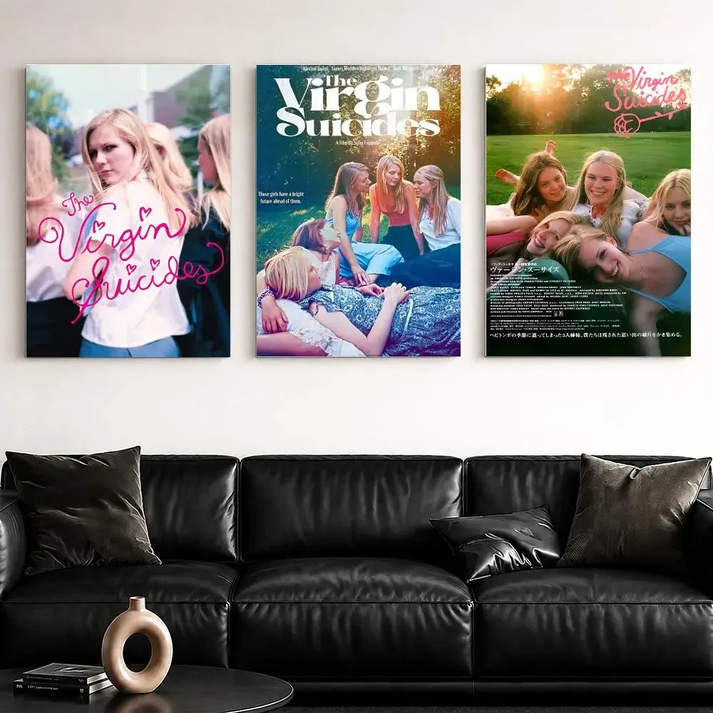 Movies The V-Virgin S-Suicides Framed Wall Painting Ready to Hang Canvas Wall Art Poster for Bedroom Living Room Home Decor Gift
