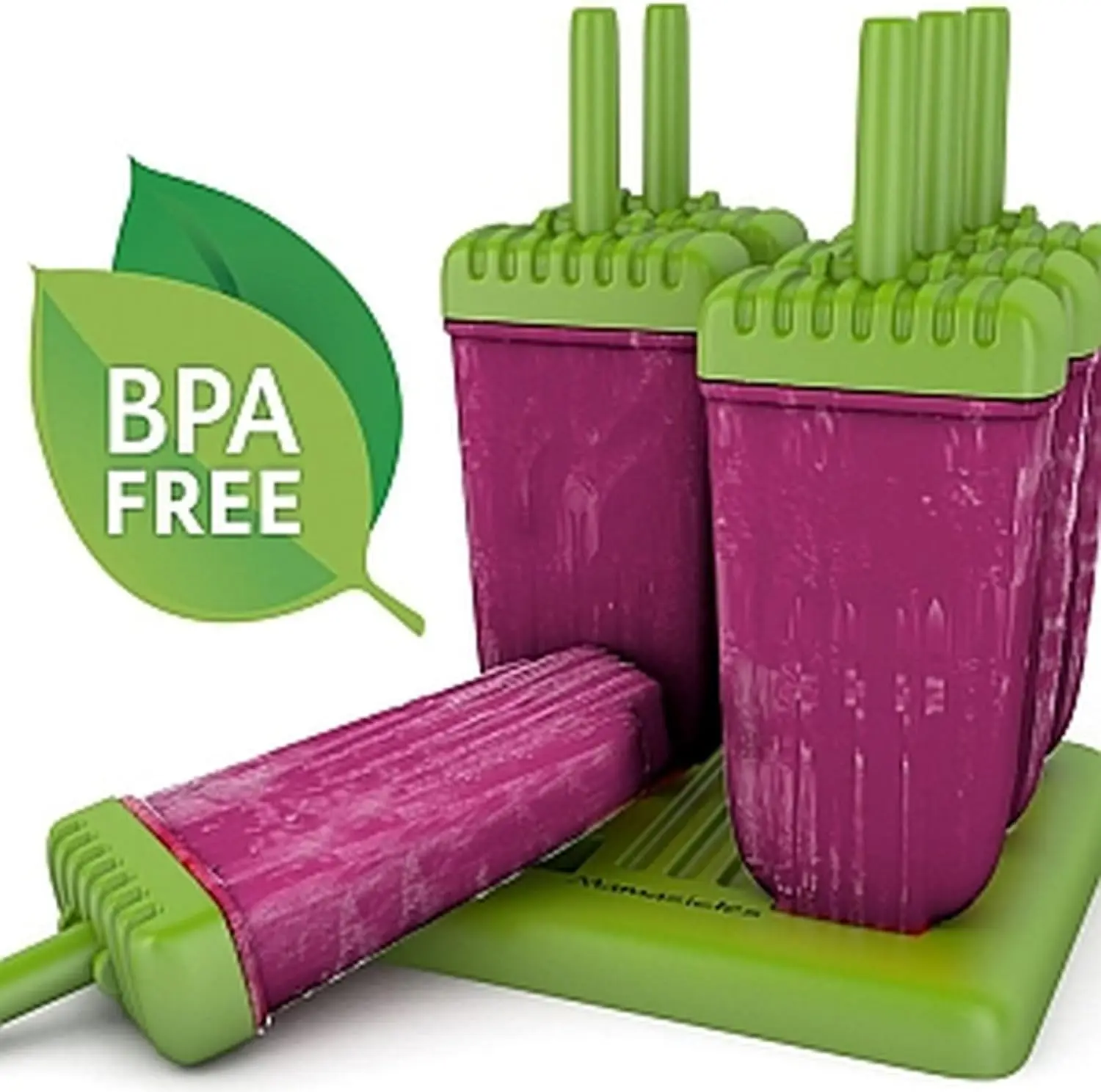 قوالب المصاصة خالية من مادة BPA، 6 قطع، قابلة لإعادة الاستخدام، مع أعواد، قمع وفرشاة.