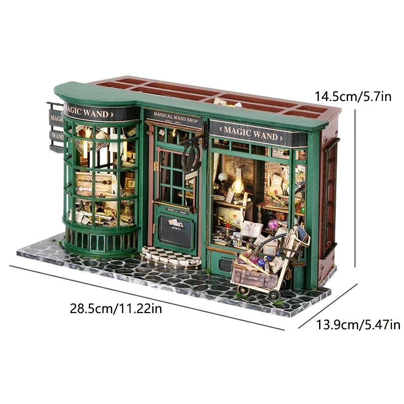 Magical Doll House Miniature DIY Assembly Building Model Kit Small Room Production with Home Bedroom Decoration Toys