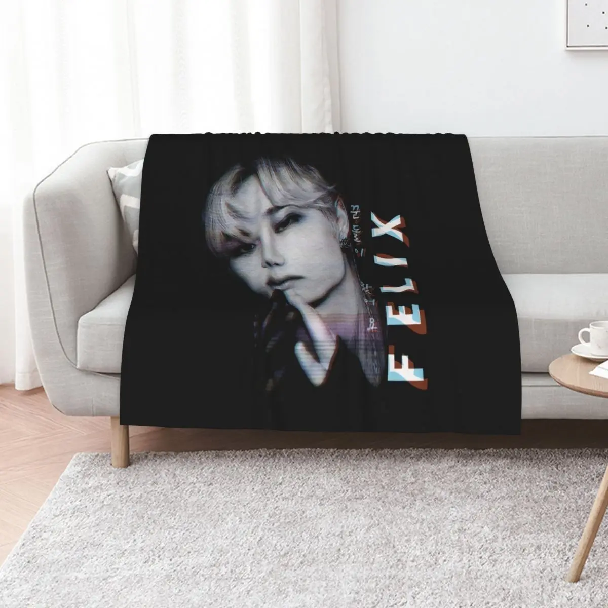

SK Felix Dark Glitch Effect Throw Blanket Luxury St Flannel halloween heavy to sleep Blankets
