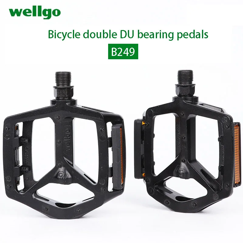دواسات تحمل مزدوجة DU من WELLGO B249 خفيفة الوزن وعالية القوة من مادة سبائك الألومنيوم عمود فولاذي من البورون