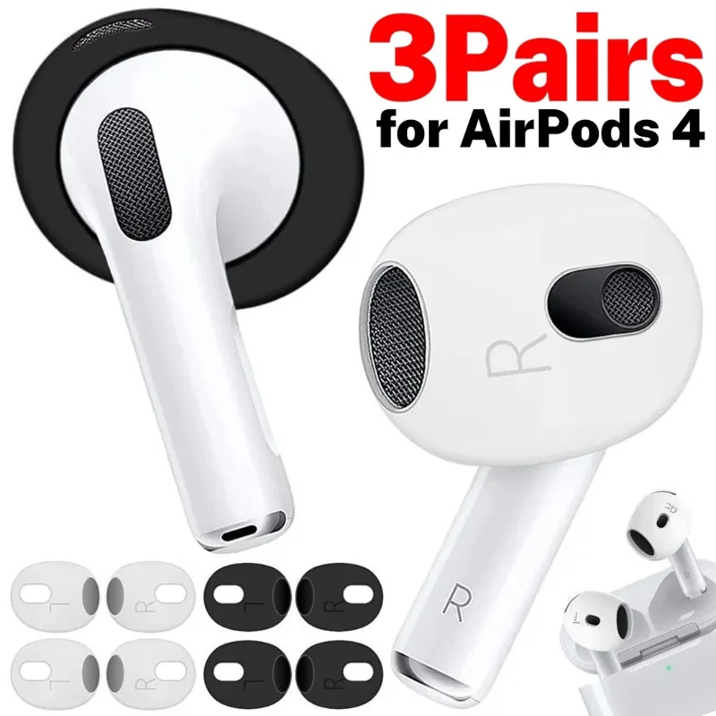 Anti-Slip Ear Covers Eartips for Apple AirPods 4 Replacement Ultra Thin Earbuds Cover Earphone Skin for AirPods 4 Accessories