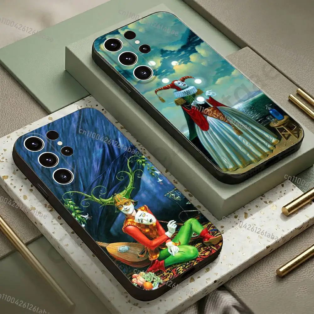 michael cheval art Phone Case For Samsung S20,21,22,23,24,25,26 Ultra,Plus,Lite,FE,Black Soft Case