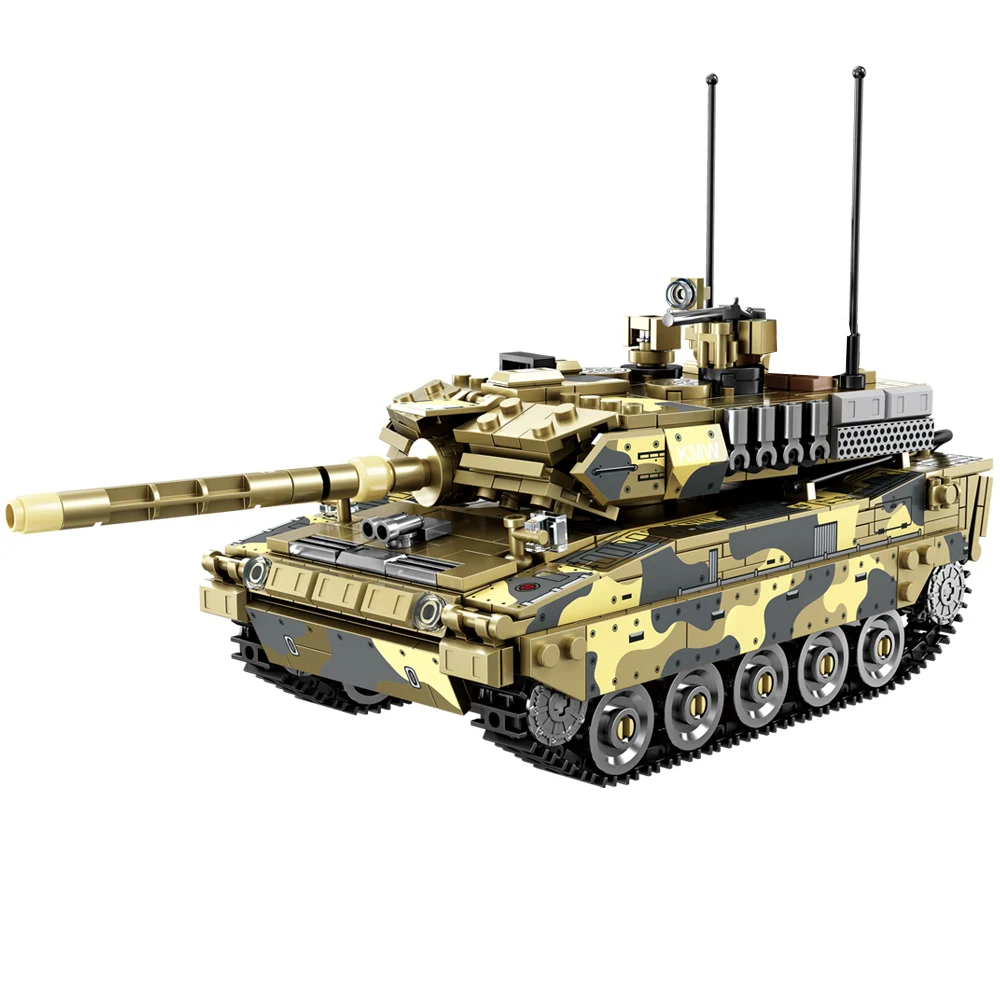 2. Weltkrieg WW2 Armee Militär Soldaten P-38 Kämpfer Leopard 2A7 Kampfpanzer Modell Bausteine Ziegel Kinderspielzeug