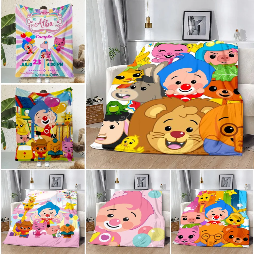 Cute Cartoon Plim Plim Printed Blanket Picnic Blankets Warm Blanket Soft and Comfortable Blanket Home Travel Birthday Gift