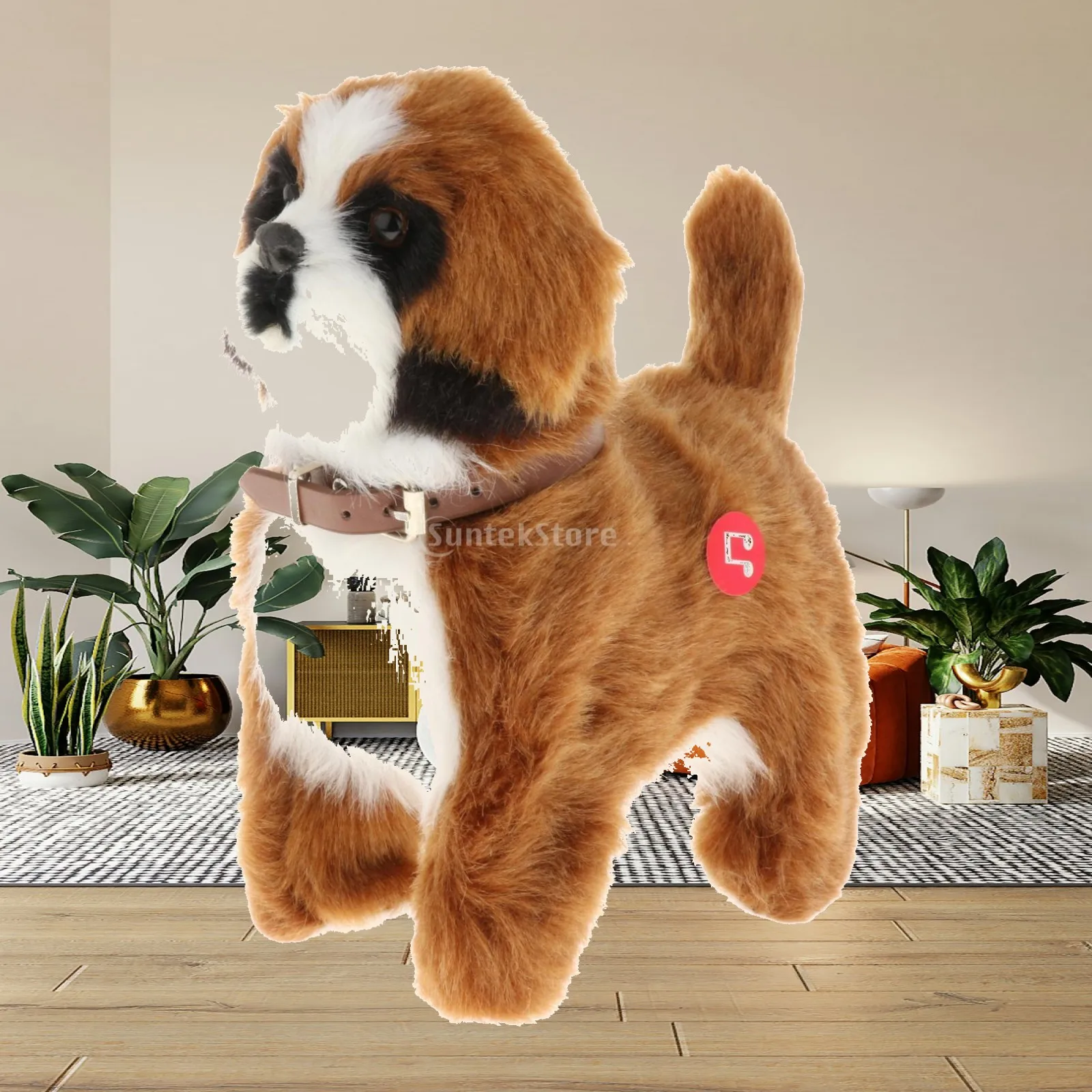 Kids Interactive Plush Dog Toy Battery Operated Walking Electronic Puppy Stuffed Animal Pet for Children Gift