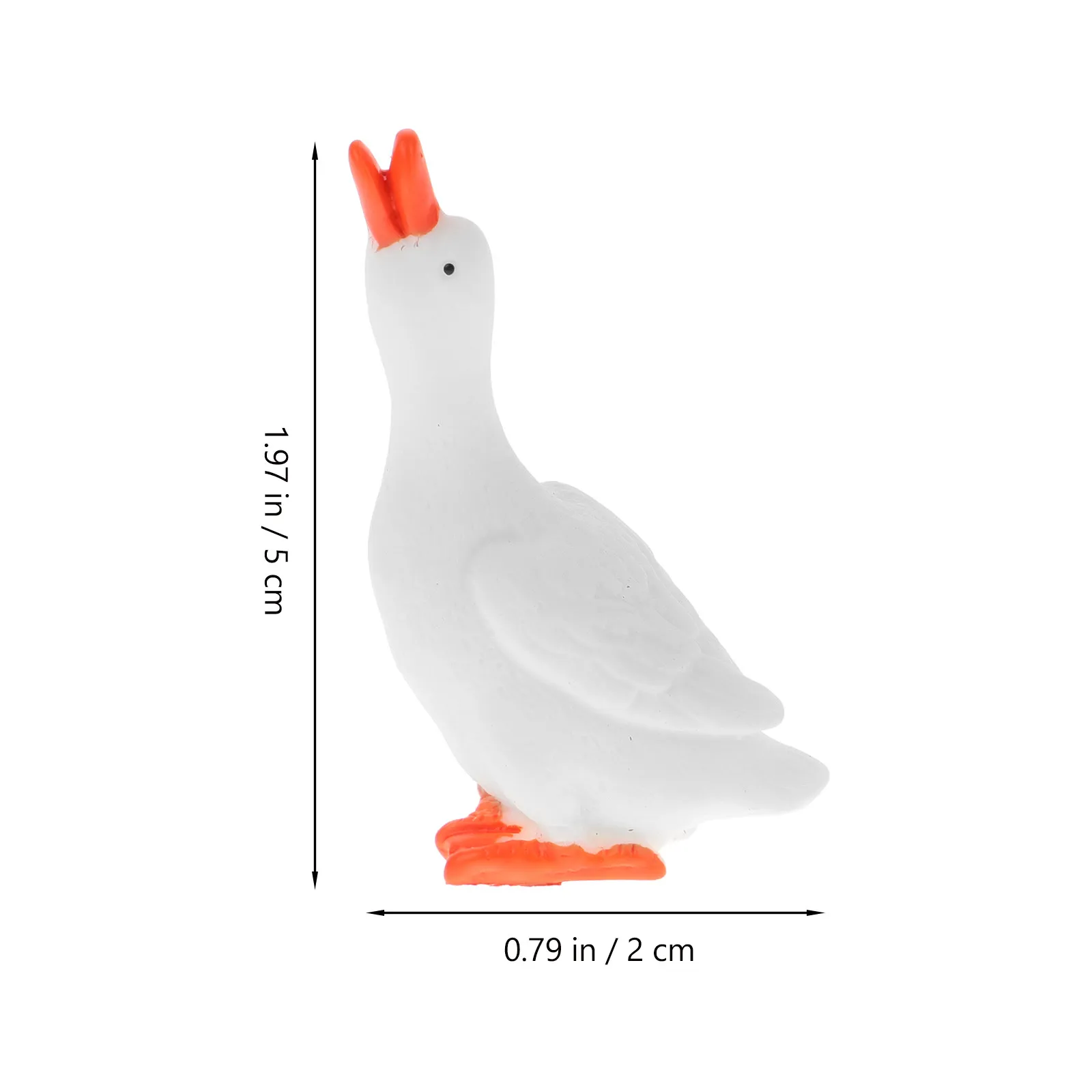 3 Pcs Goose Garden Decor Front Porch Outdoor Decorative Figurine Concrete Lawn Statue to Dress up