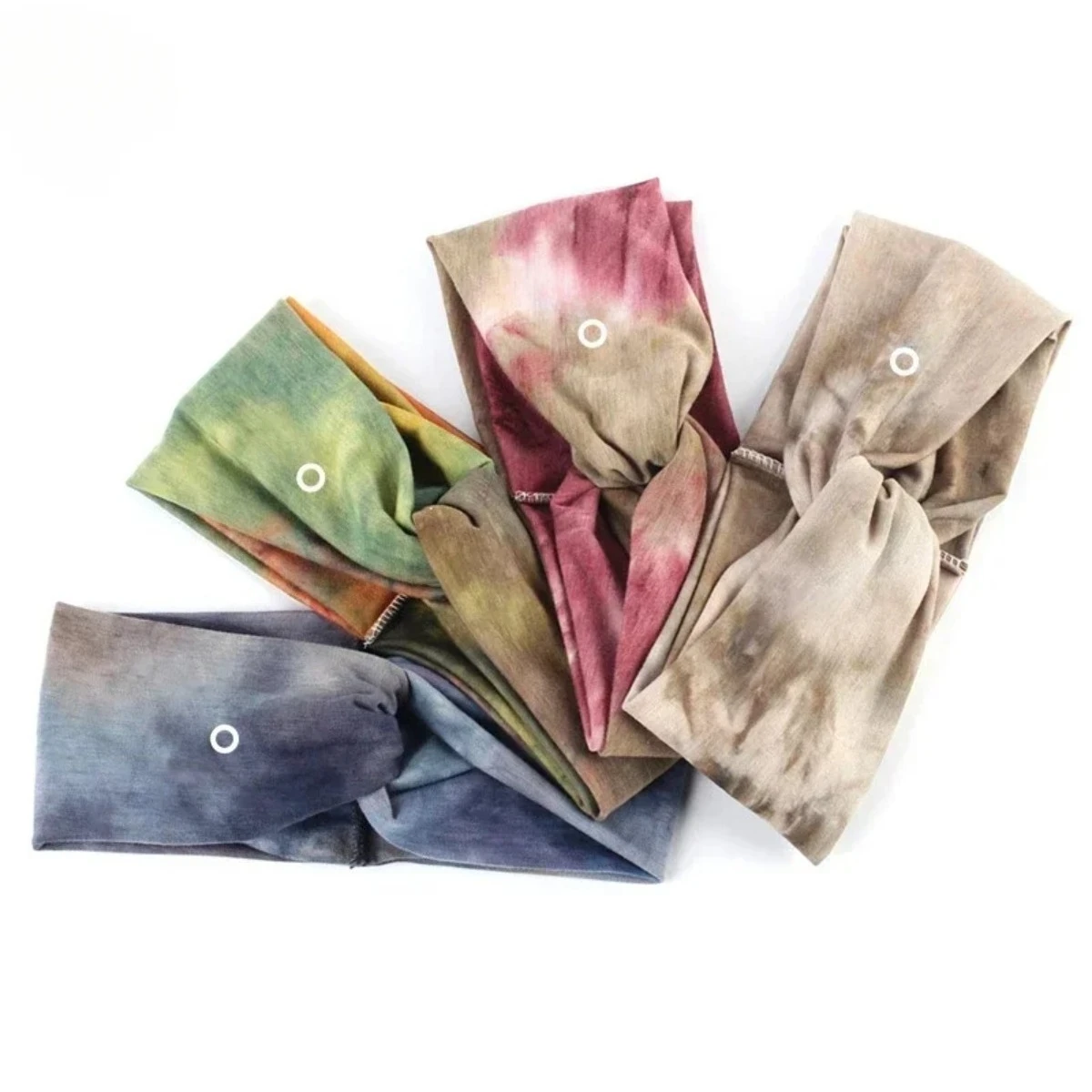

Al Tie Dye Sports Headband Breathable Polyester Microfiber Elastic Headscarf Gym Yoga Running Travel Anti-Slip Sweat Absorption