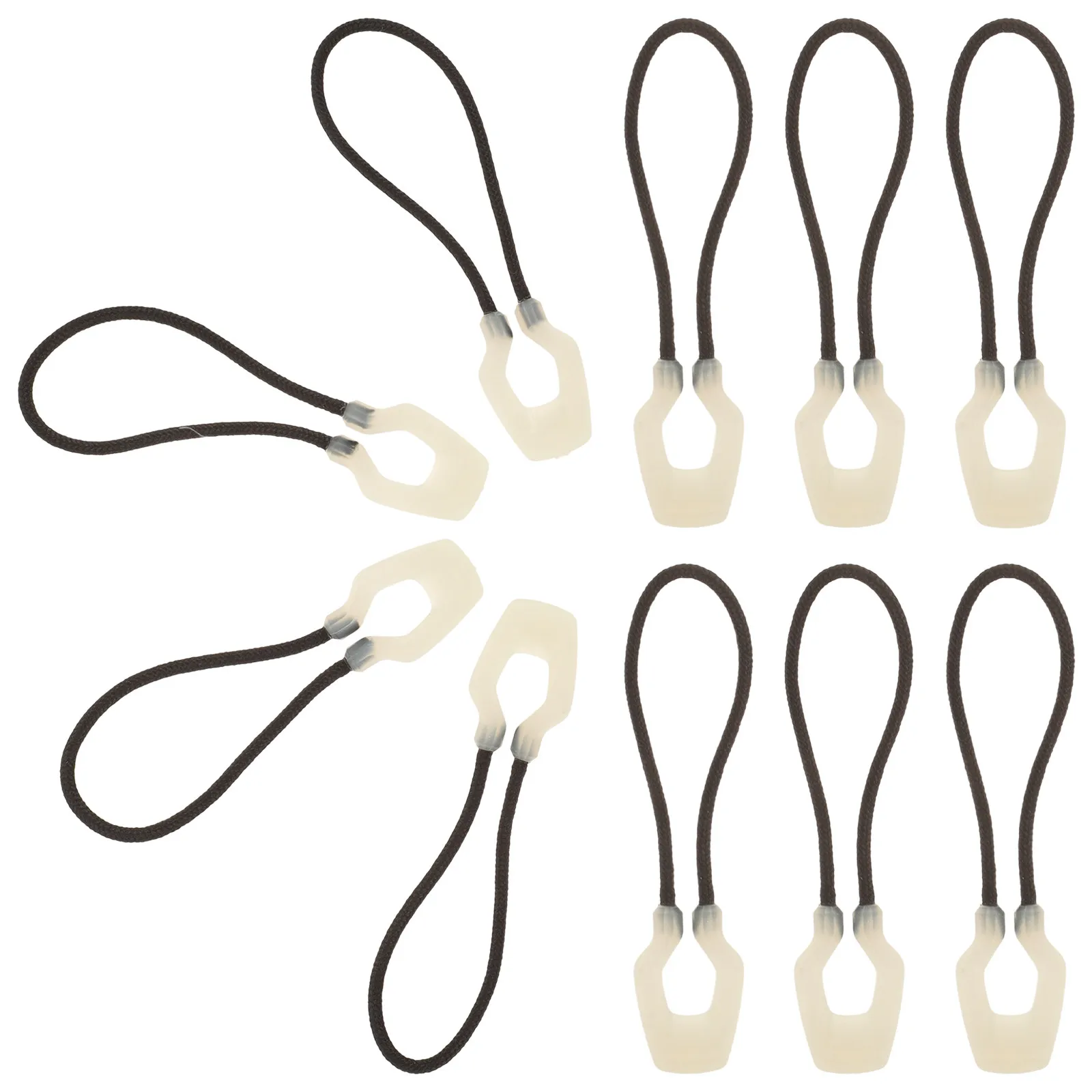 10Pcs Wear Resistant Glow in The Dark Zipper Pulls Universal Plastic Zipper Heads for Coats Jackets Sportswear Down Vests Night