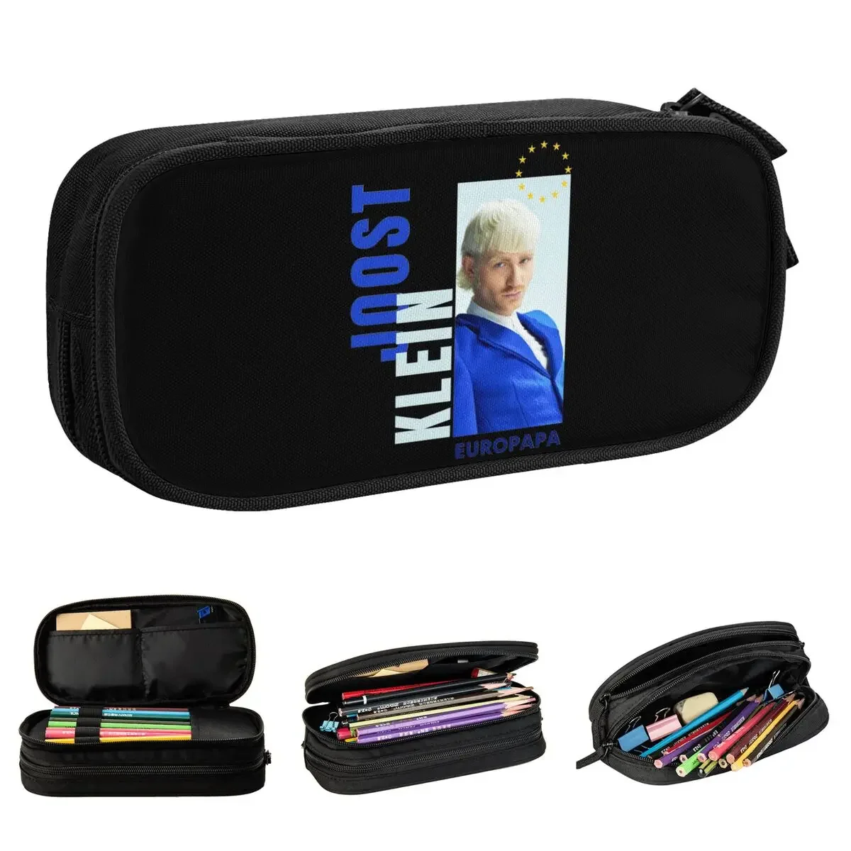 

Joost Klein Europapa Netherlands 2024 Pencil Case Pen Bags Kids Big Capacity Students School Zipper Pencilcases